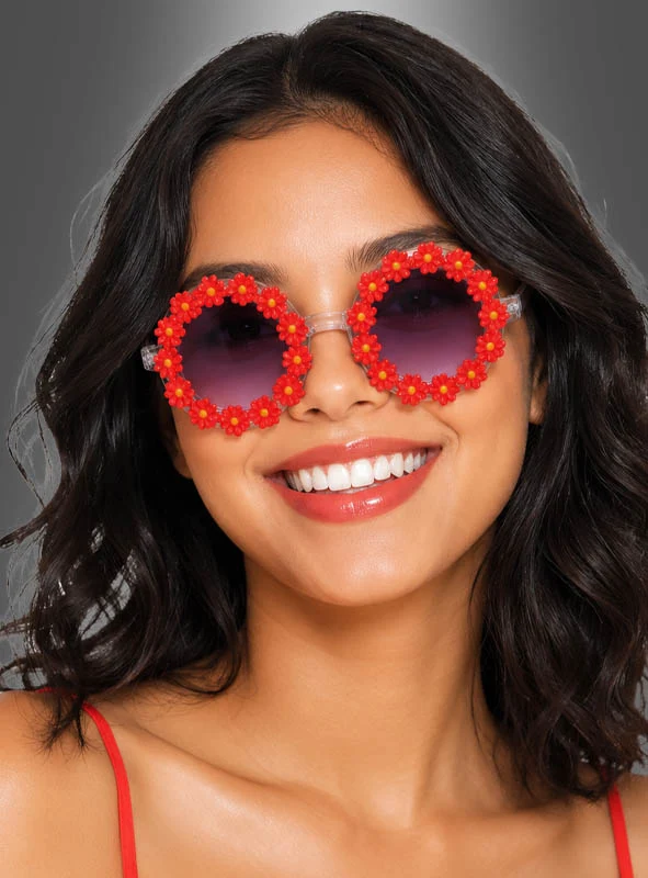Hippie Blumen Sonnenbrille