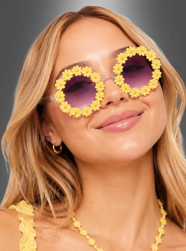 Hippie Blumen Sonnenbrille