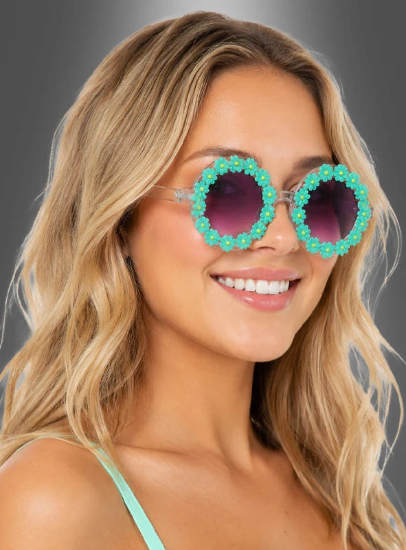 Hippie Blumen Sonnenbrille