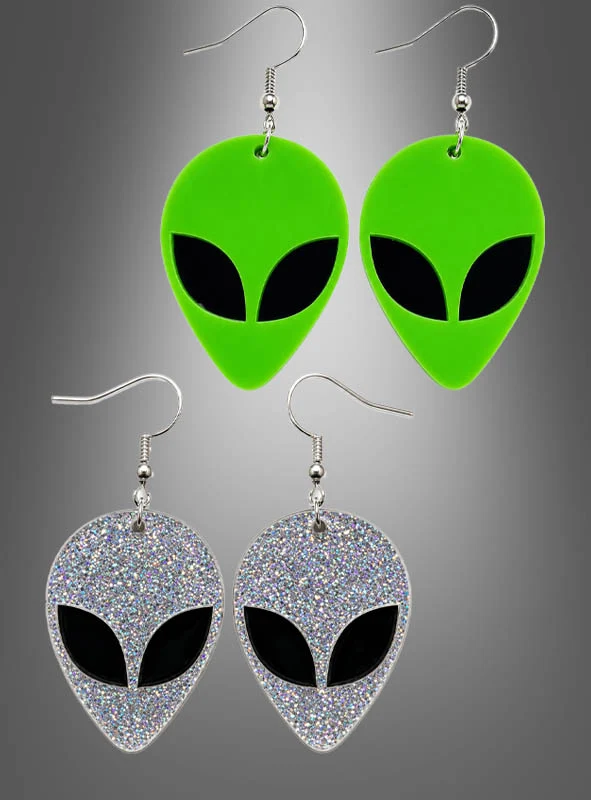 Alien Ohrringe für Space Kostüme