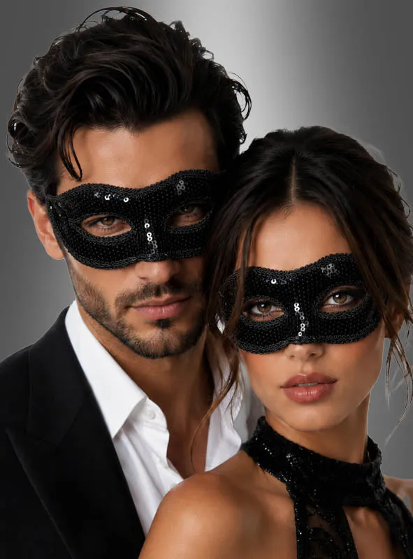 Venezianische Maske mit Pailletten