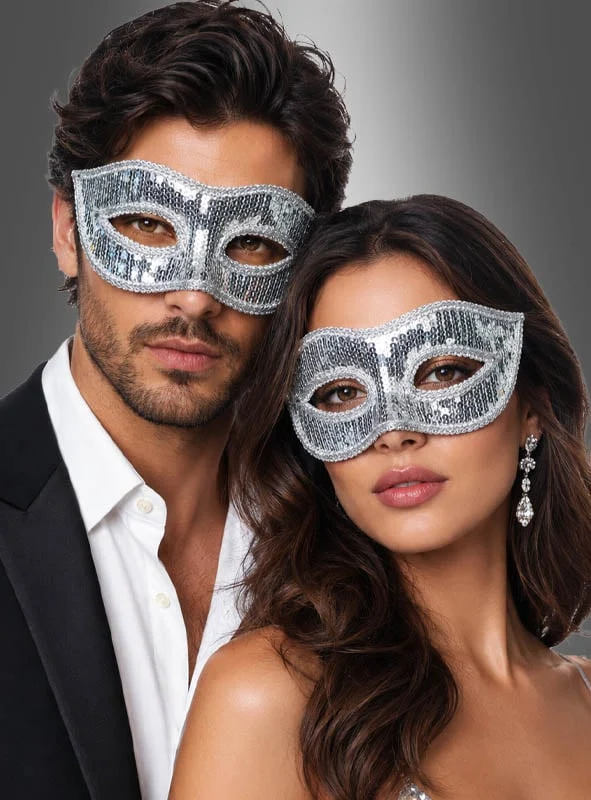 Venezianische Maske mit Pailletten