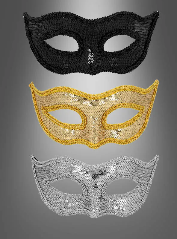 Venezianische Maske mit Pailletten