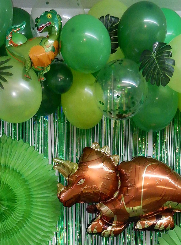 Dino Party Deko Luftballon Wanddeko 89-teilig