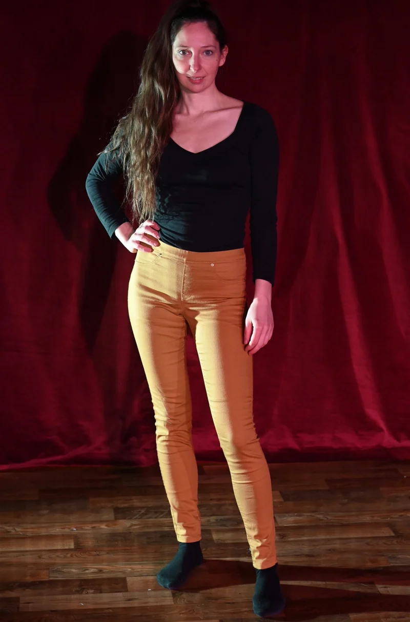 Hose - Senfgelbe Jeggings - W258
