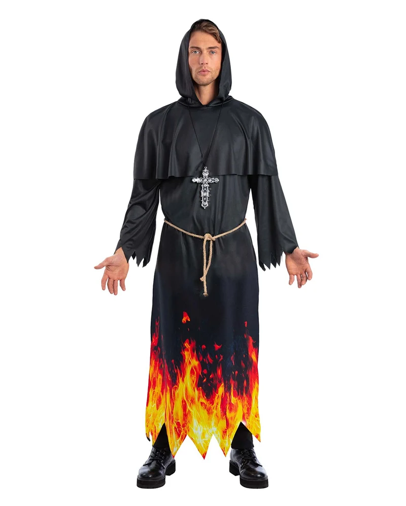 Brennender Priester Kostüm für Herren