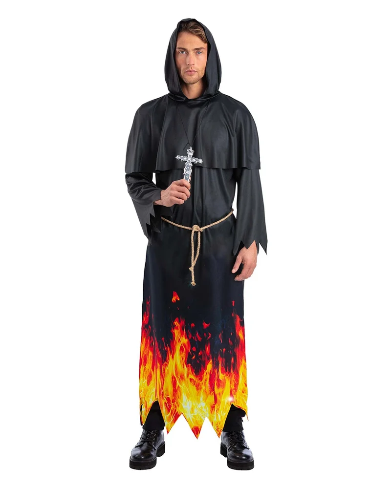 Brennender Priester Kostüm für Herren