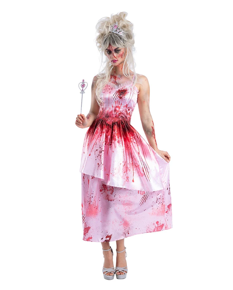Rosa Zombie Prinzessin Kostüm für Damen