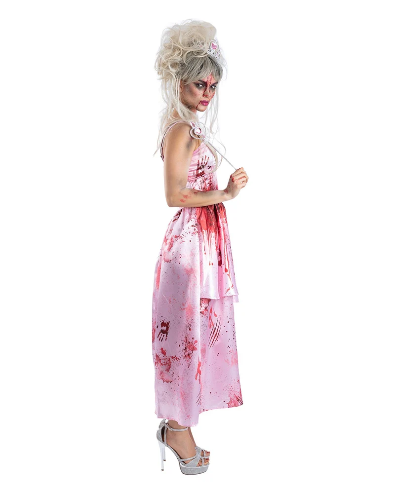 Rosa Zombie Prinzessin Kostüm für Damen