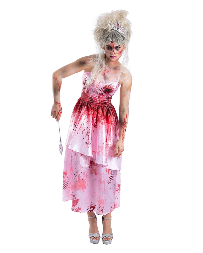 Rosa Zombie Prinzessin Kostüm für Damen