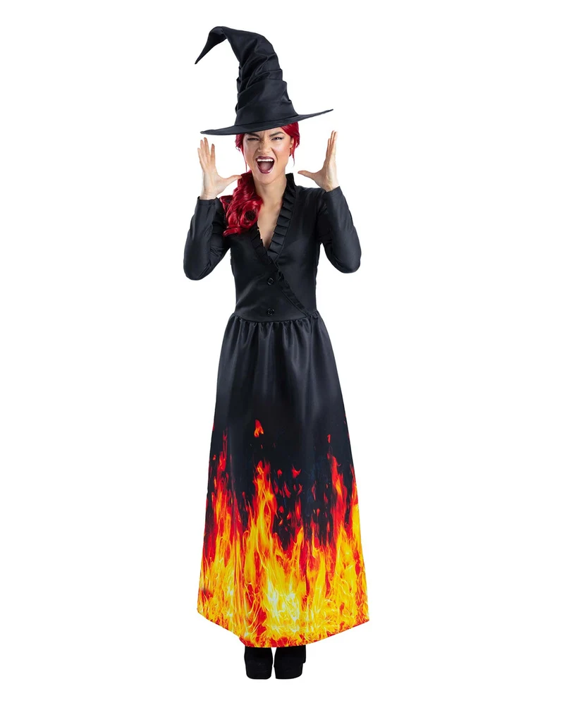 Brennende Hexe Damen Kostüm