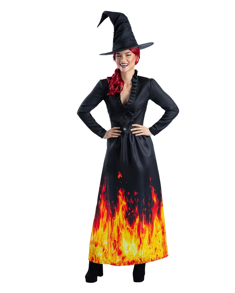 Brennende Hexe Damen Kostüm
