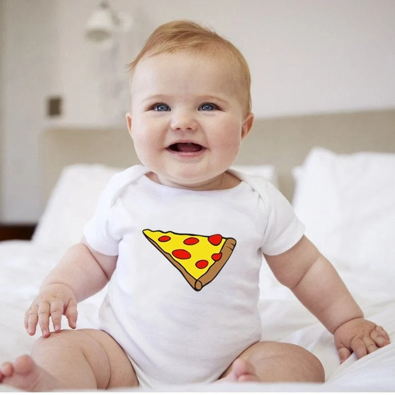 Vater-Sohn-T-Shirt Pizza