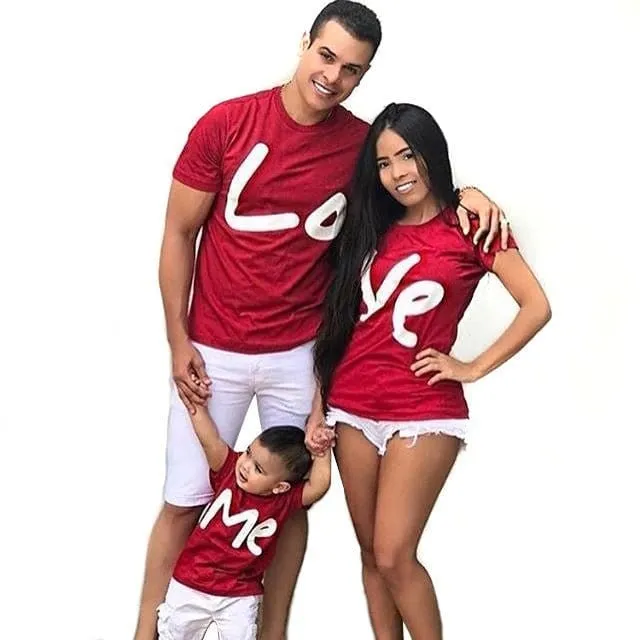 T-Shirt Familie Passend Love