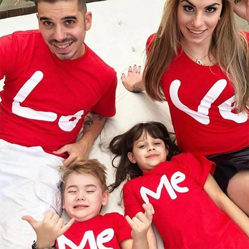 T-Shirt Familie Passend Love