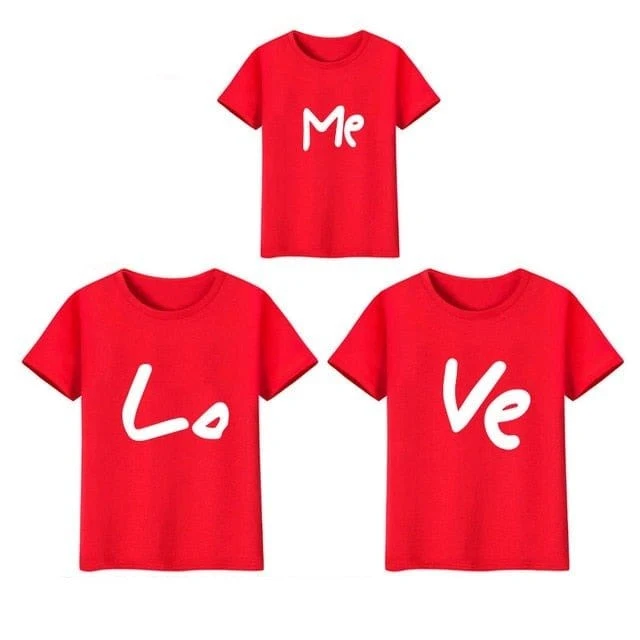 T-Shirt Familie Passend Love