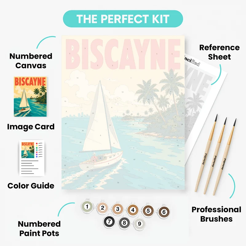Sailing Into Biscayne - Paint by Numbers Kit