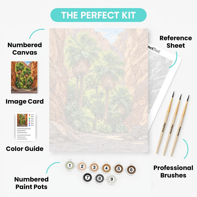 Hidden Palm Gorge - Paint by Numbers Kit