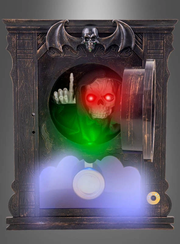 Animierte Geisteruhr 25cm Halloween Deko