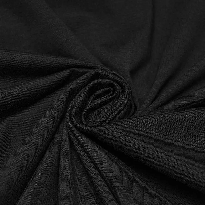 Gothic Herren-Langarmshirt mit Stehkragen, Reißverschluss hinten und langen Ärmeln