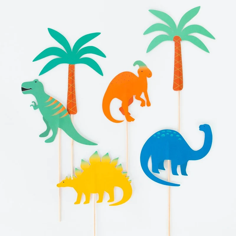 Caketopper Dino-Party 6 Stk.