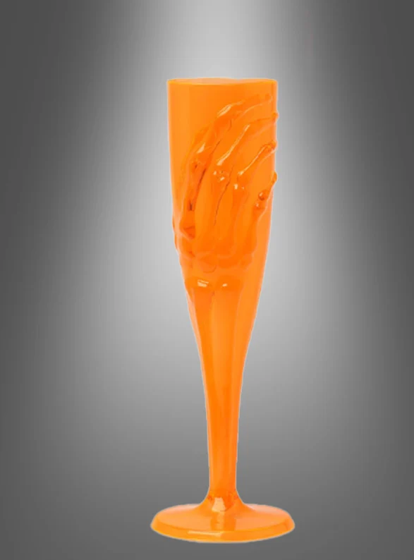Skeletthand Sektglas 20cm