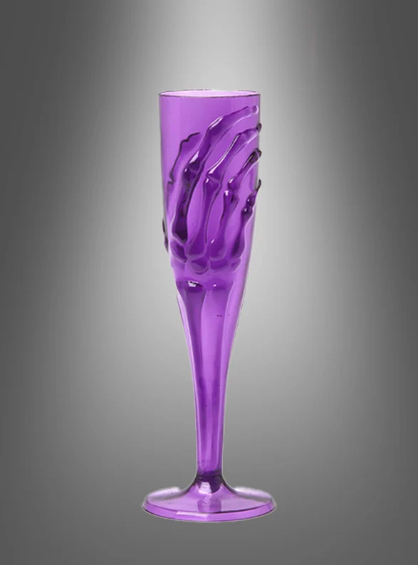 Skeletthand Sektglas 20cm