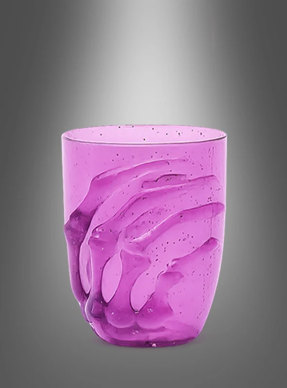Halloween Glas 10cm mit Skelett Hand
