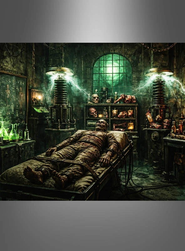 Halloween Deko 170x200cm Frankenstein Labor
