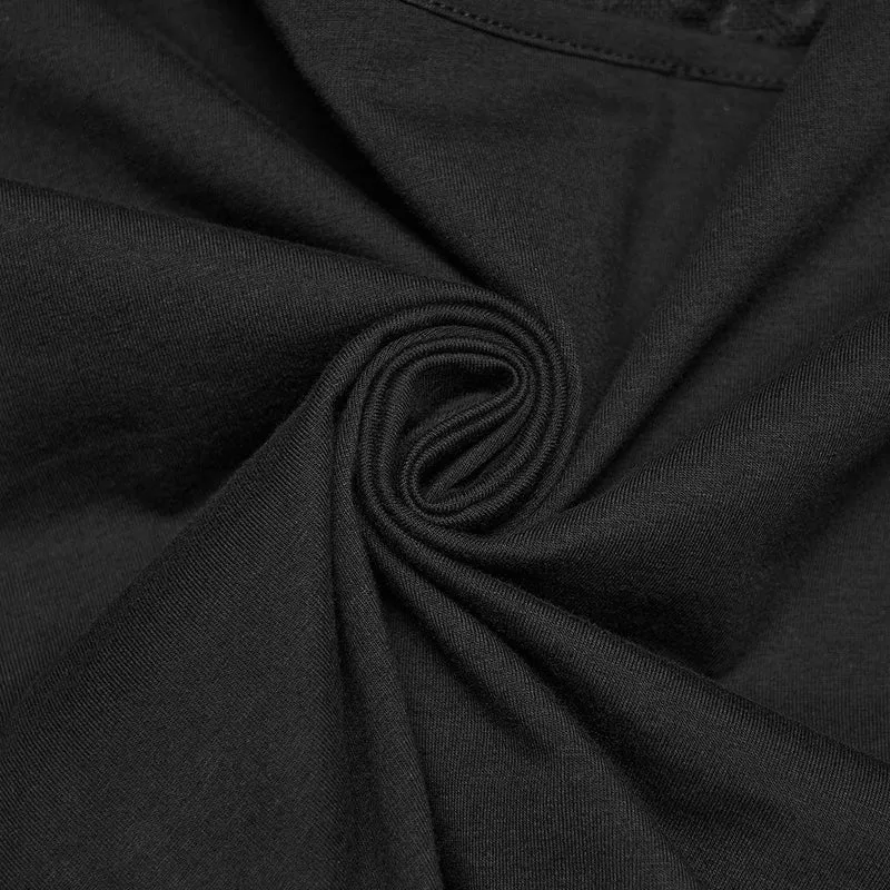 Punk-Nieten-T-Shirt für Damen, transparent, kurzärmelig