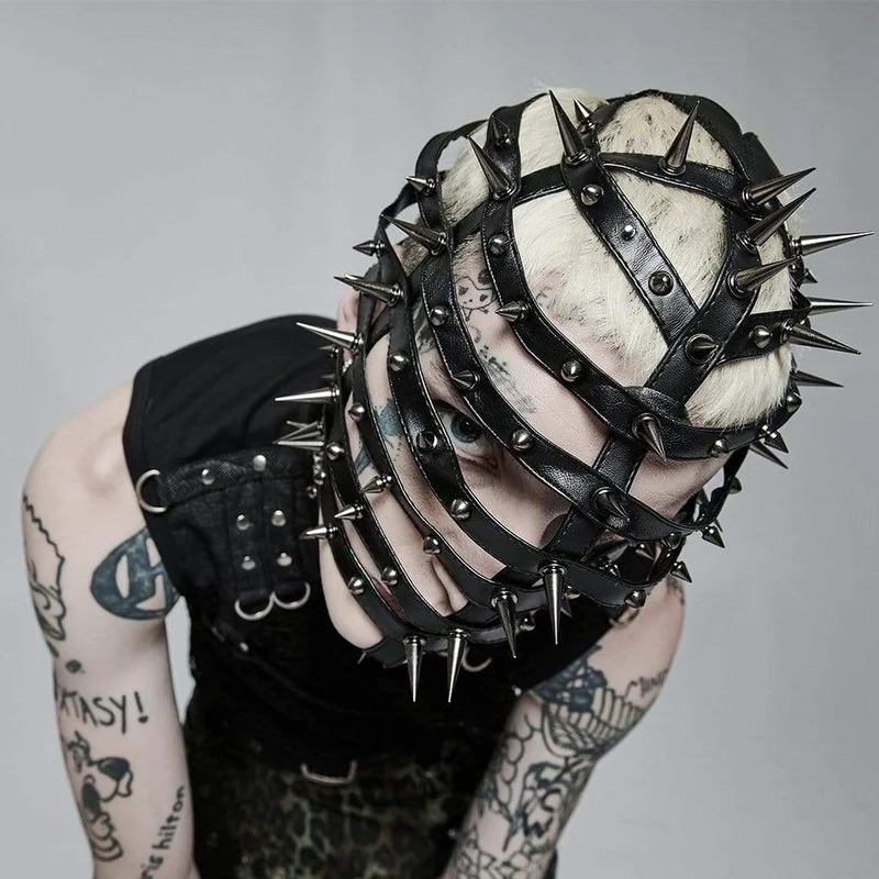 Punk Rivet Cone Maske für Herren