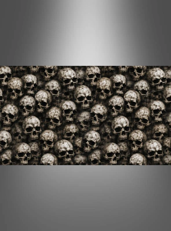 Totenschädel Stoffbanner 80x400cm Halloween