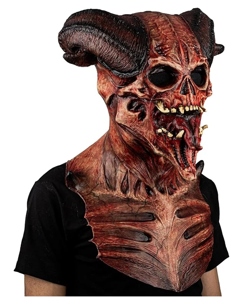 Astaroth Teufels Maske mit Brustpanzer