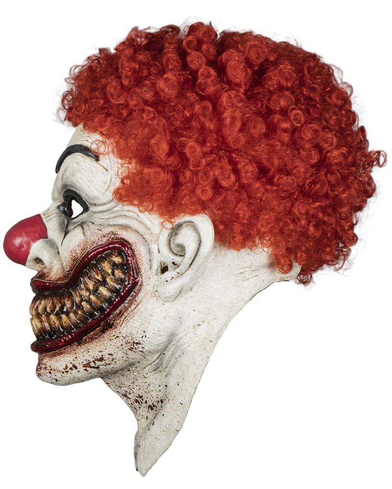 Blutige Burger Killer Clown Maske mit Haaren