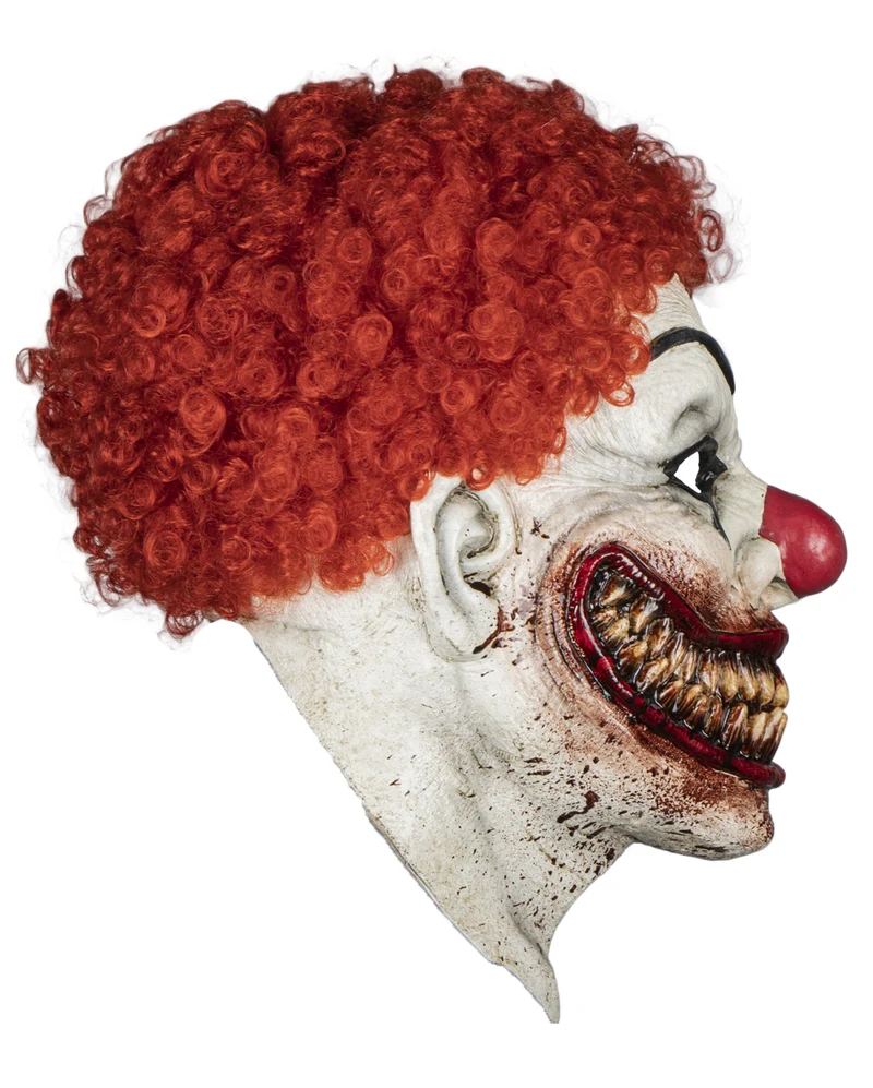 Blutige Burger Killer Clown Maske mit Haaren