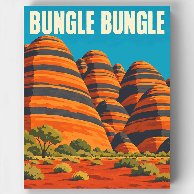 Striped Beehive Domes - Paint by Numbers Kit