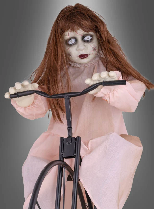 Zombie Puppe 72x94cm auf Dreirad animiert