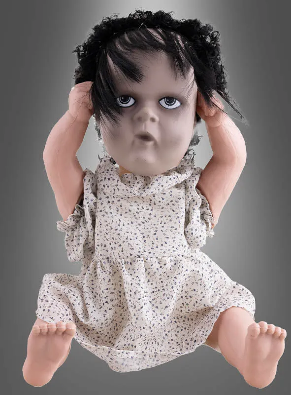 Horrorpuppe 40cm animiert mit zwei Gesichtern