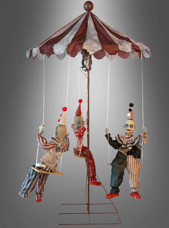 Clown Trio Karussell Halloweendeko 130x220cm