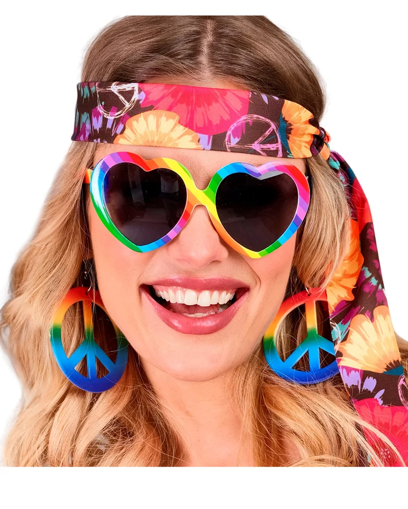 Herzbrille Regenbogen