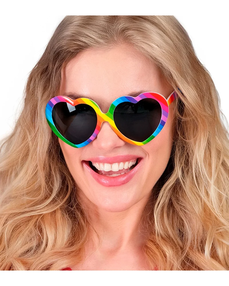 Herzbrille Regenbogen