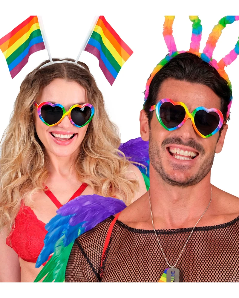 Herzbrille Regenbogen