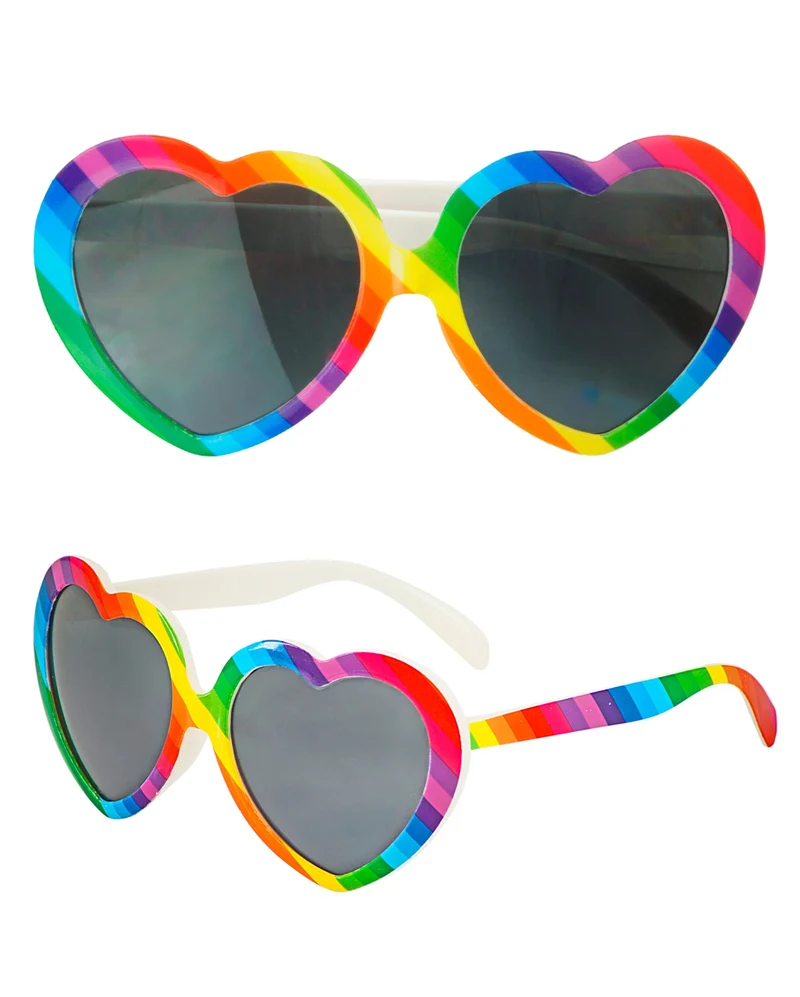 Herzbrille Regenbogen