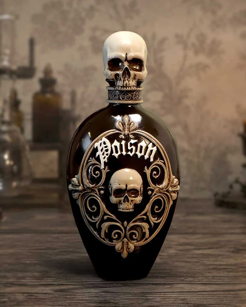 „Totenkopf Giftflasche“ Zaubertrank Deko 16cm