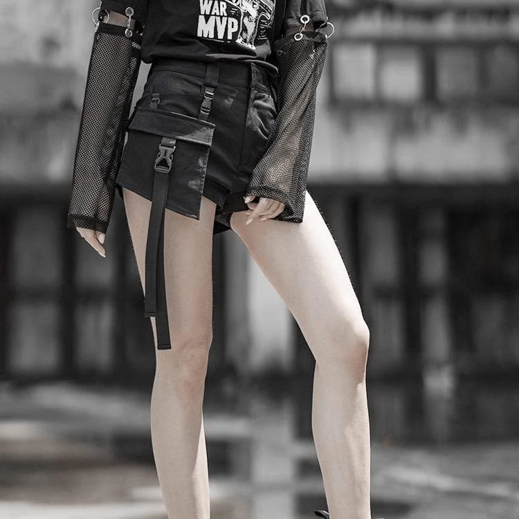 Damen Goth Lässige Cargo Shorts Mit Großer Tasche
