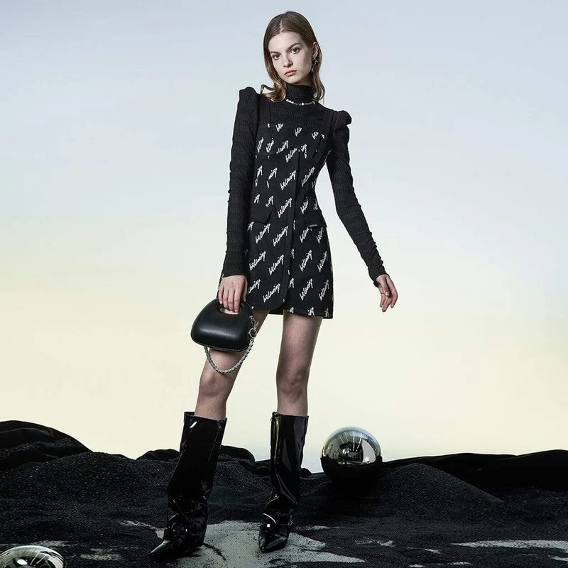 Punk-Hemd mit Puffärmeln und Rüschen für Damen