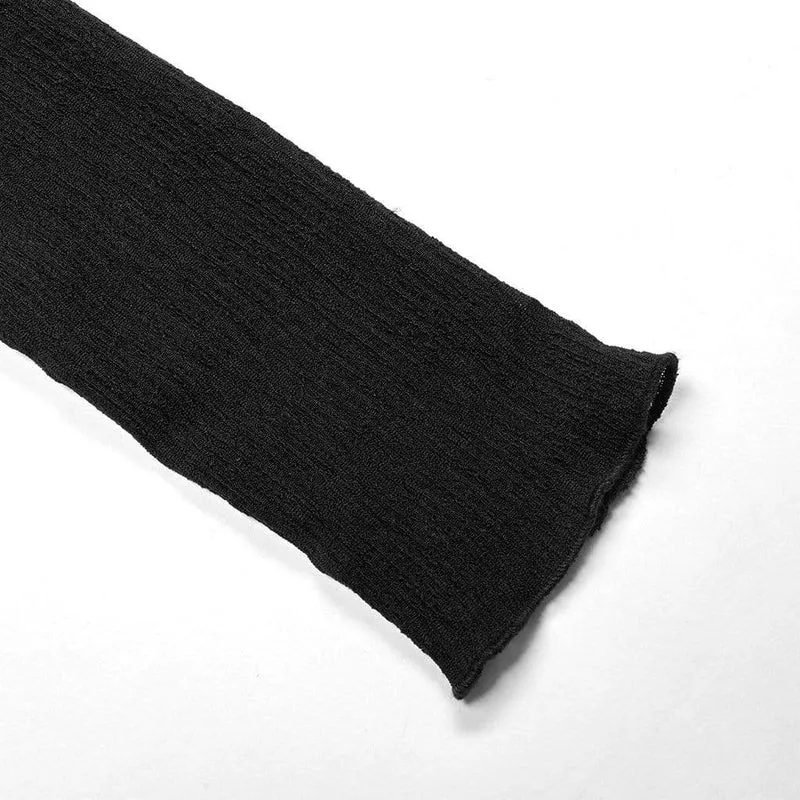 Punk-Hemd mit Puffärmeln und Rüschen für Damen
