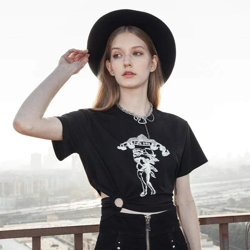 Frauen Casual Midriff Kurzarm T-Shirts