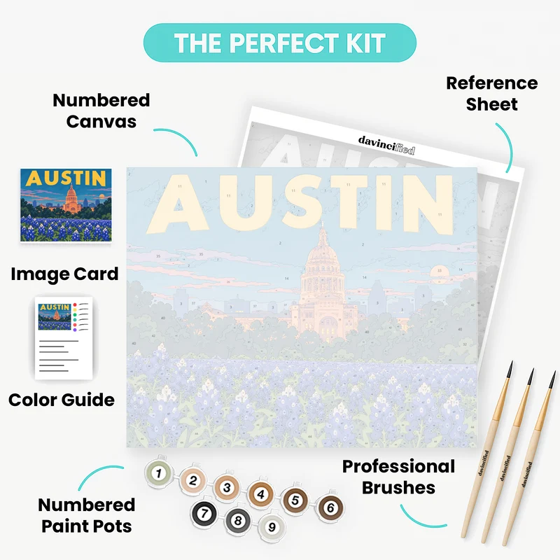Capitol Bluebonnets - Paint by Numbers Kit