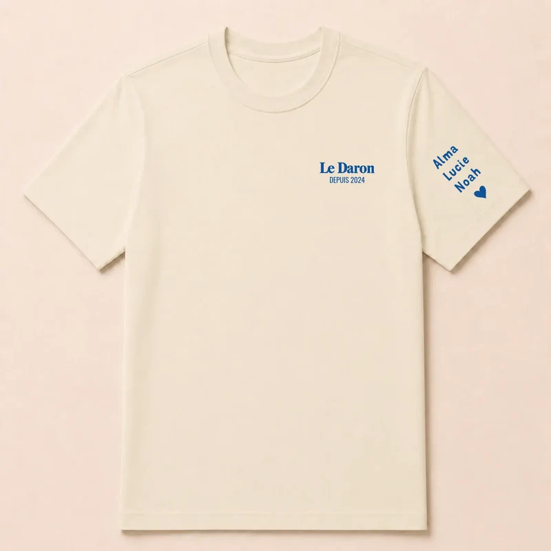 T-shirt personnalisé papa - Le daron